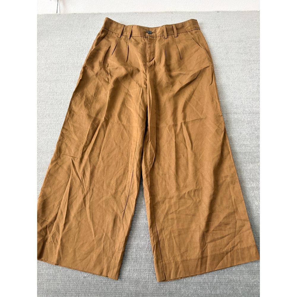 Banana Republic Pants Womens Size 14 Wide Leg Pleated High Rise Trousers Office